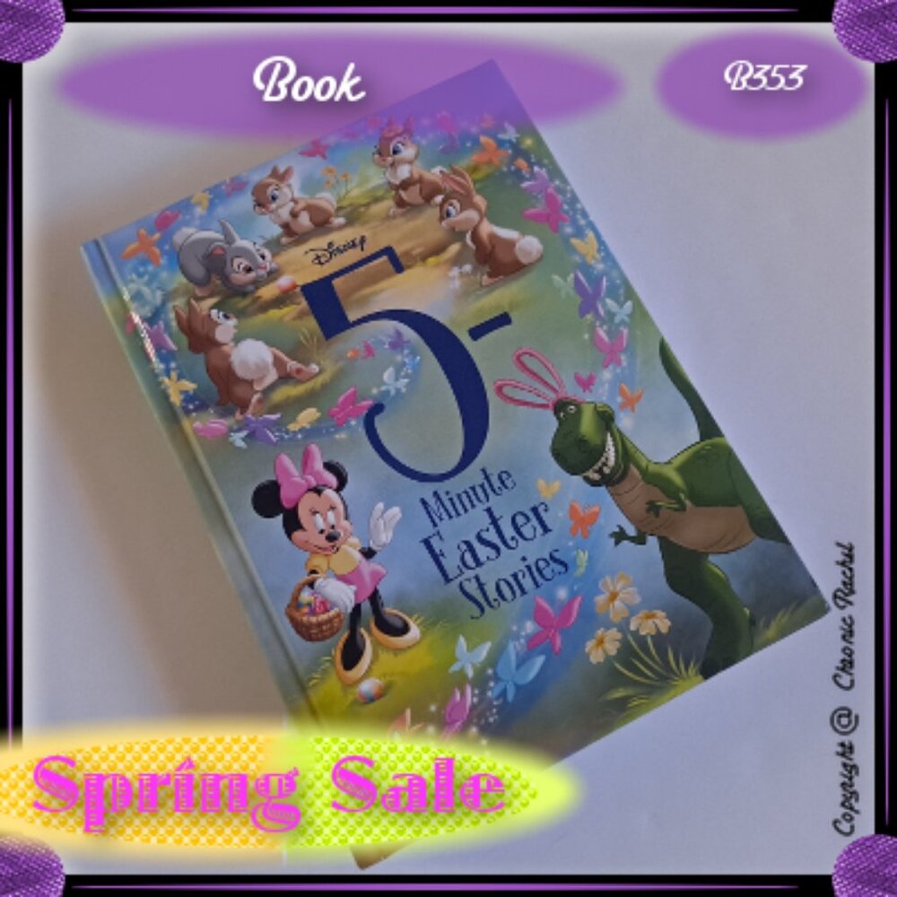 Disney 5-Minute Easter Stories Book - Pink, Green, Blue